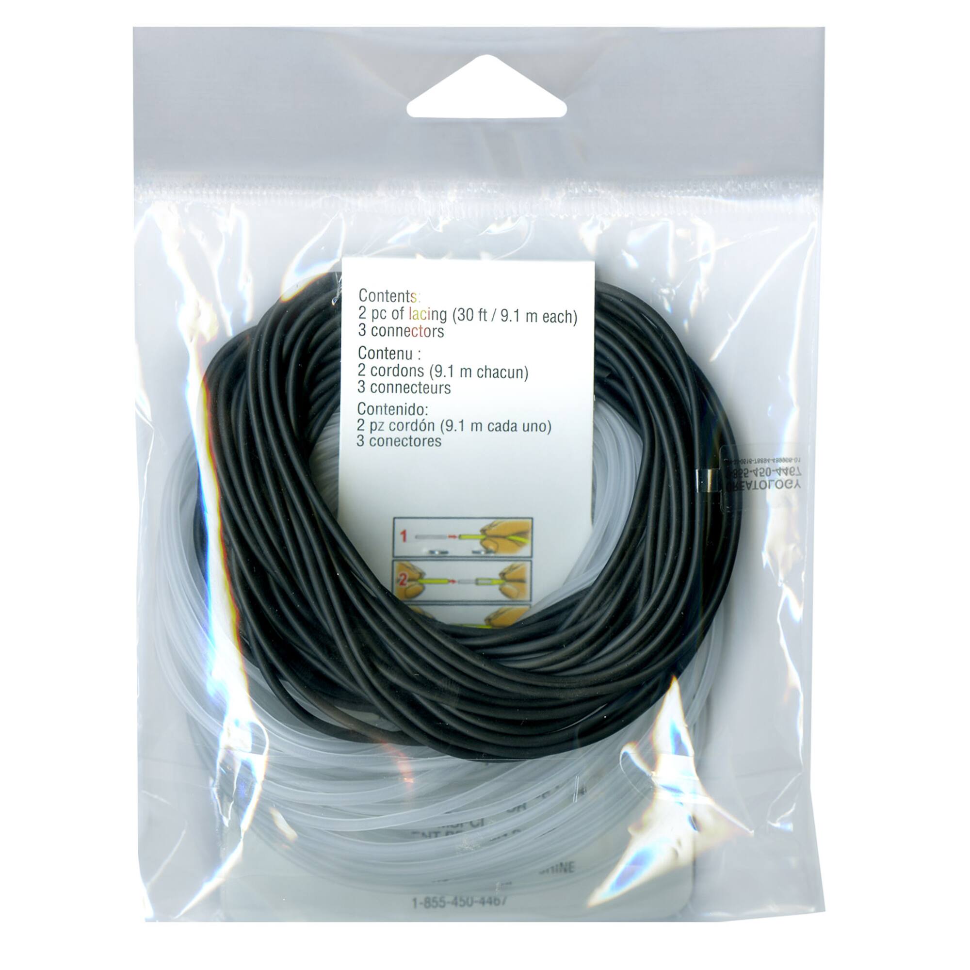 Black & Frost Pony Bead Lacing by Creatology™
